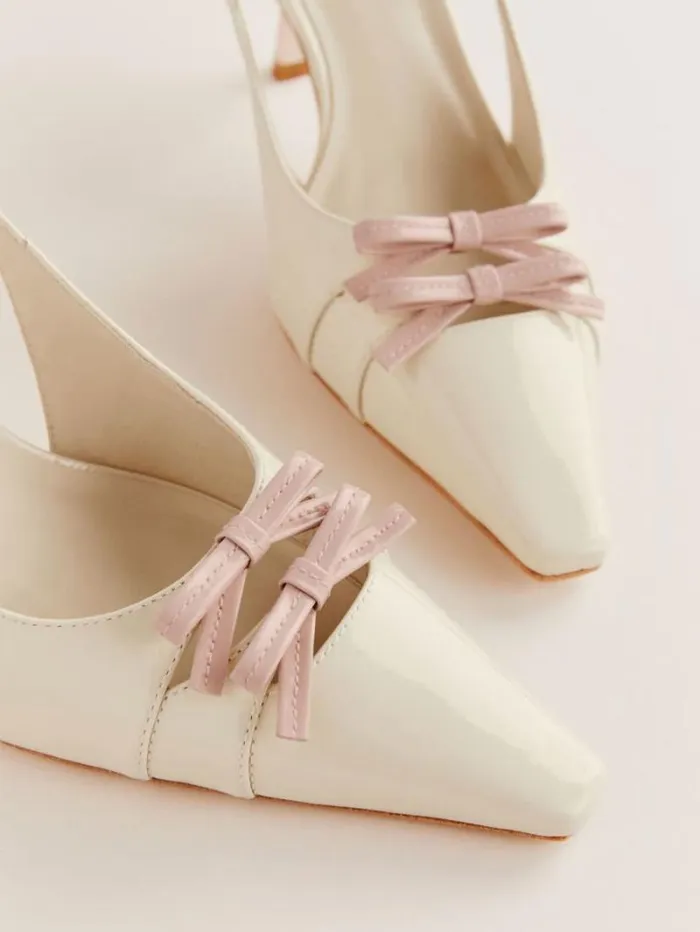 The Reformation Noreen Slingback Pump Almond Alabaster 8211 WeddingsShoes