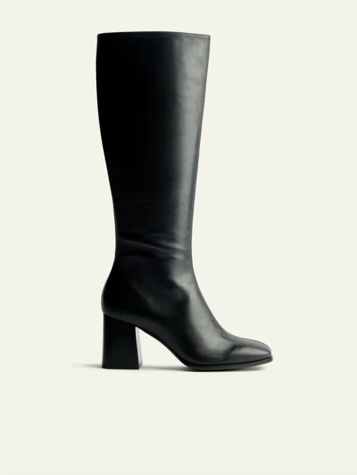 The Reformation Nylah Nappa Knee Boot Black 8211 Shoes