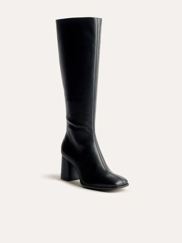 The Reformation Nylah Nappa Knee Boot Black 8211 Shoes
