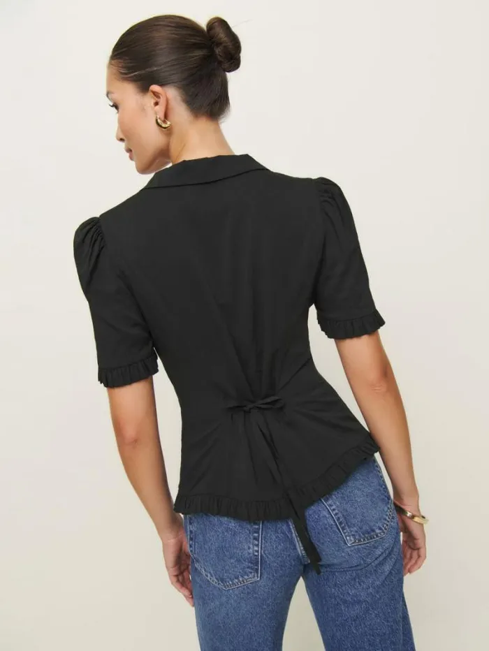 The Reformation Olli Top Black 8211 Clothing