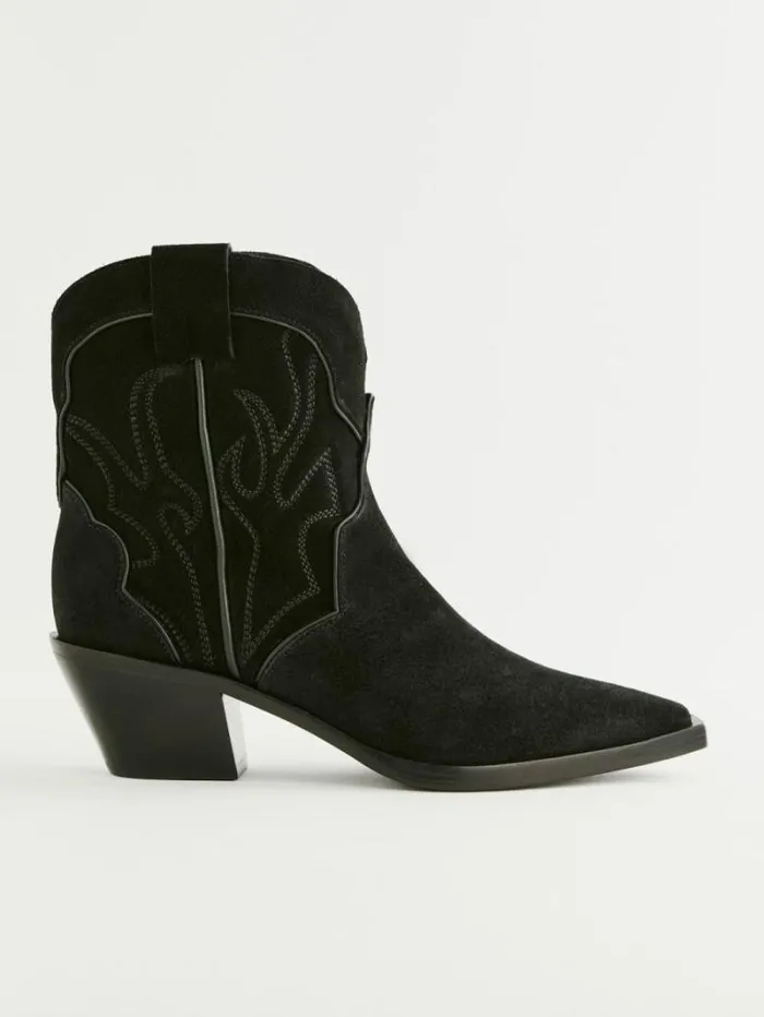 The Reformation Otto Mini Western Boot Black Black 8211 Shoes