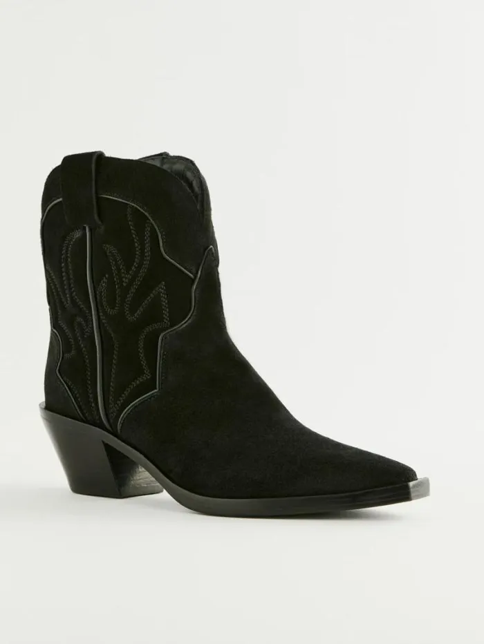 The Reformation Otto Mini Western Boot Black Black 8211 Shoes