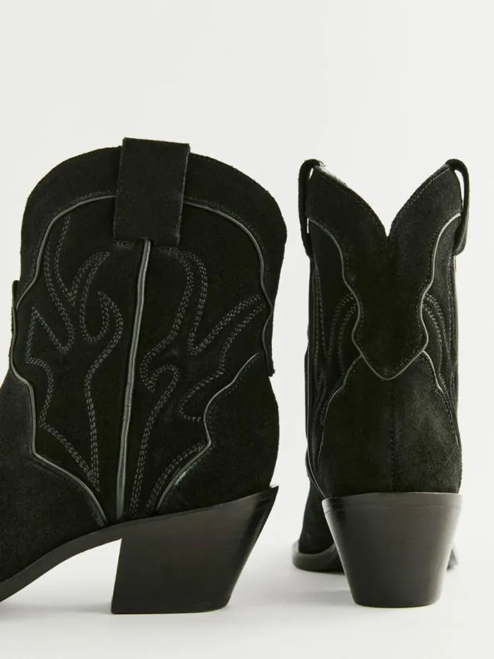 The Reformation Otto Mini Western Boot Black Black 8211 Shoes