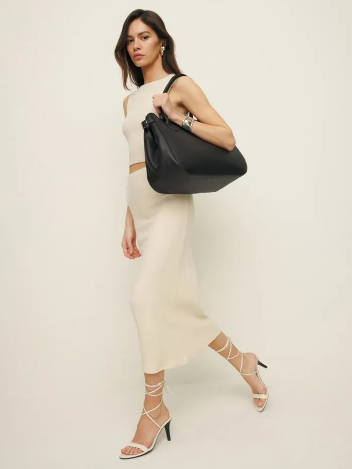 The Reformation Oversized Patrizia Bag Black Leather 8211 Bags