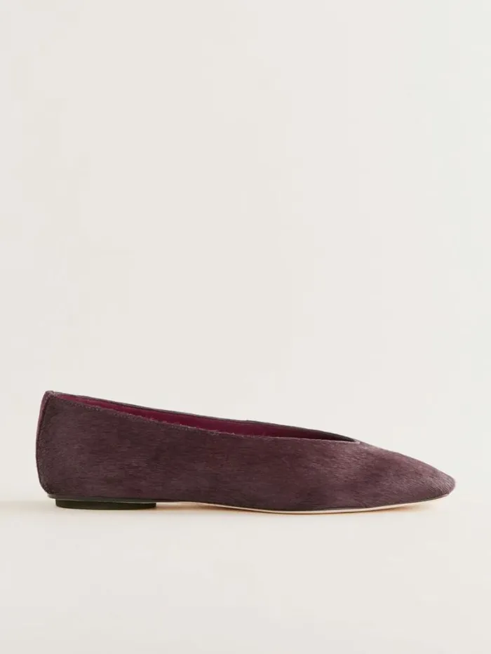 The Reformation Prudence Ballet Flat Ruby Haircalf 8211 Shoes