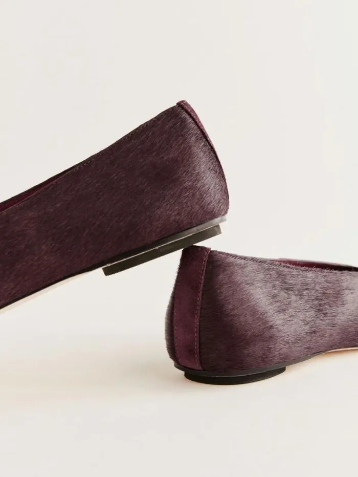 The Reformation Prudence Ballet Flat Ruby Haircalf 8211 Shoes