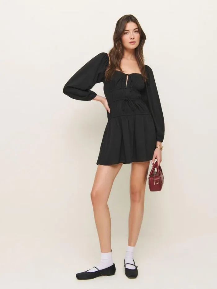 The Reformation Rella Dress Black 8211 Clothing