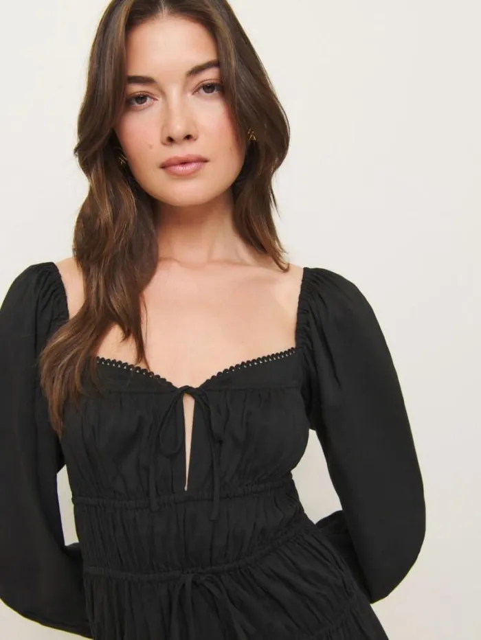 The Reformation Rella Dress Black 8211 Clothing