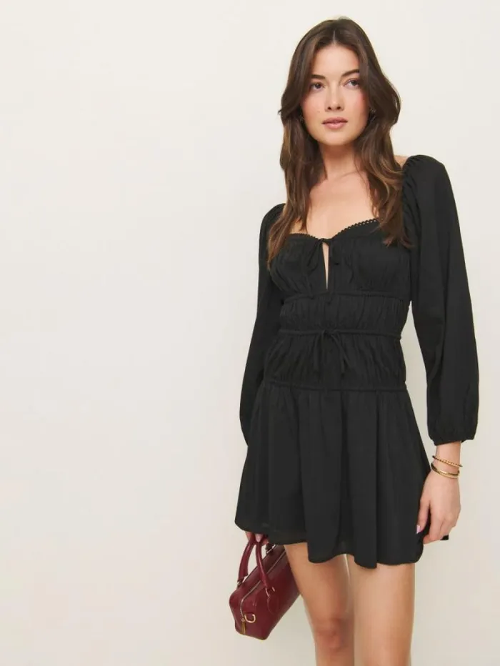 The Reformation Rella Dress Black 8211 Clothing