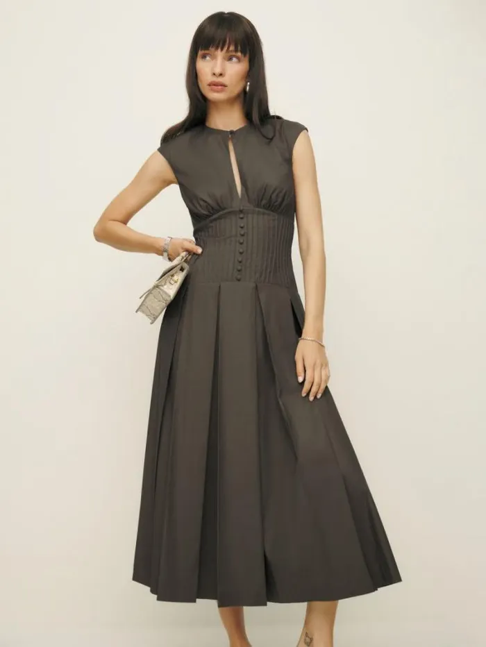 The Reformation Renaie Dress Morel 8211 Clothing