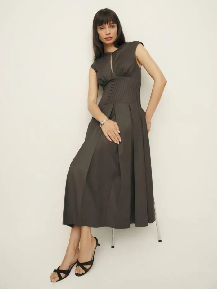 The Reformation Renaie Dress Morel 8211 Clothing