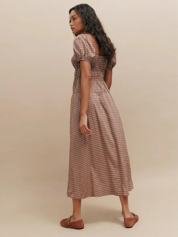 The Reformation Rhett Dress Audrie Check 8211 Clothing