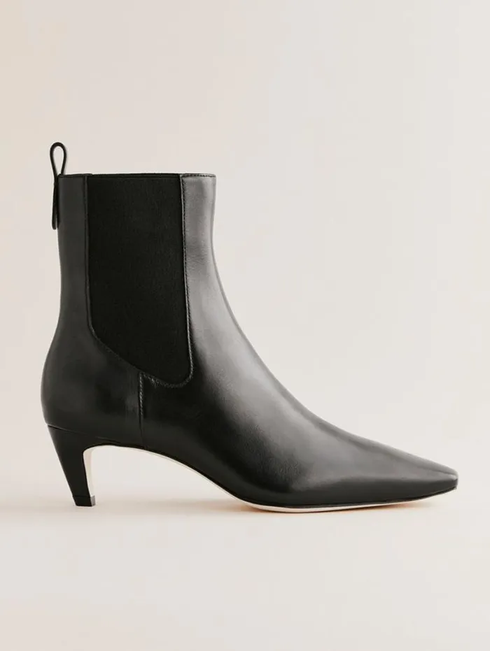 The Reformation Roberta Ankle Boot Black Leather 8211 Shoes