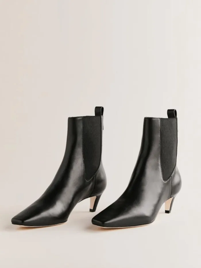 The Reformation Roberta Ankle Boot Black Leather 8211 Shoes