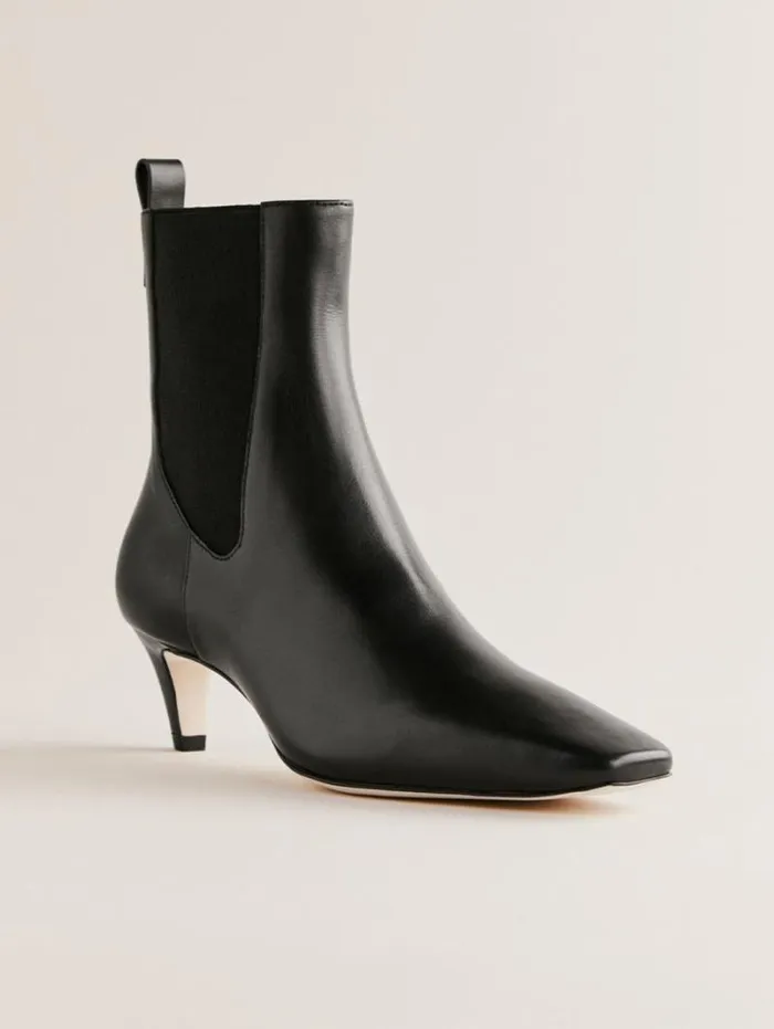 The Reformation Roberta Ankle Boot Black Leather 8211 Shoes