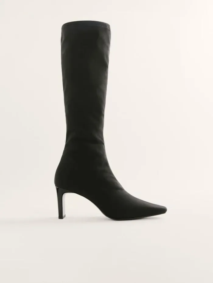 The Reformation Rosa Stretch Knee Boot Black 8211 Shoes