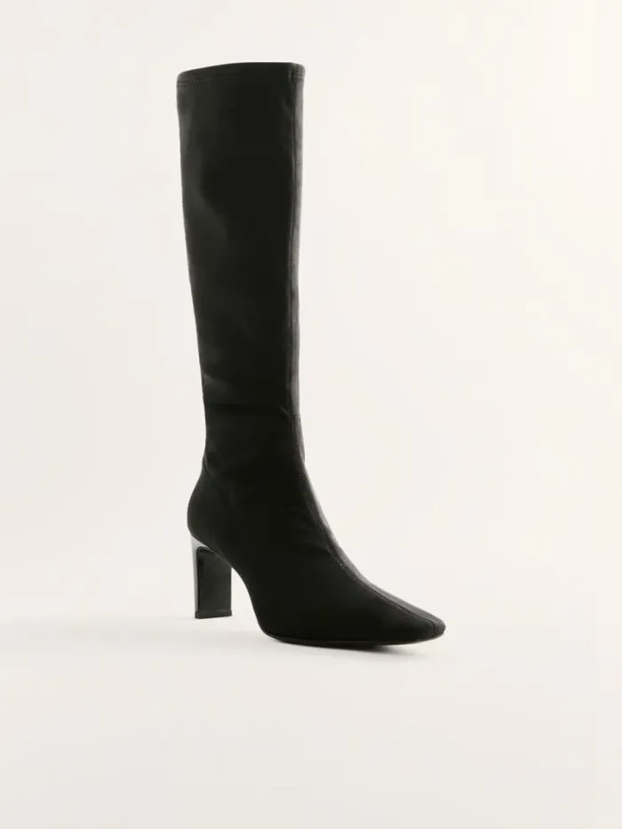 The Reformation Rosa Stretch Knee Boot Black 8211 Shoes