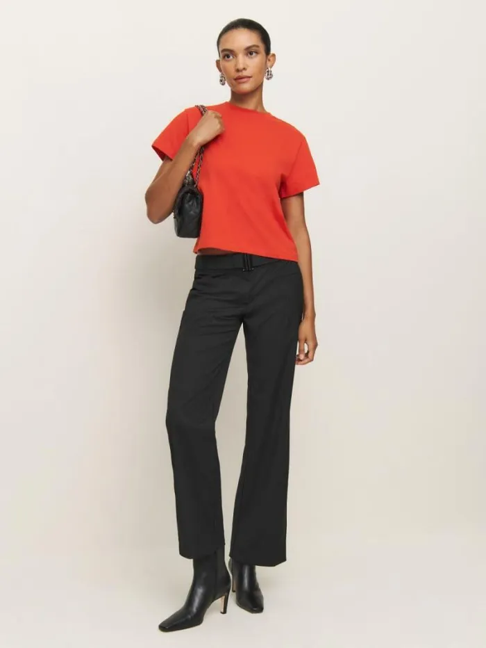 The Reformation Rowan Crew Tee Paprika 8211 Clothing