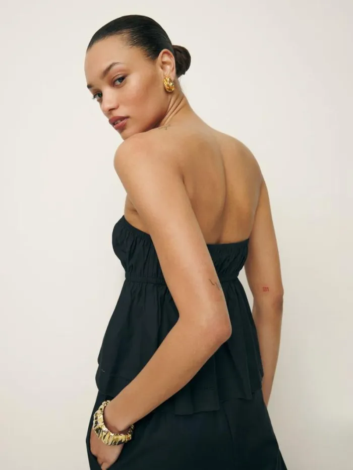 The Reformation Rowen Top Black 8211 Clothing
