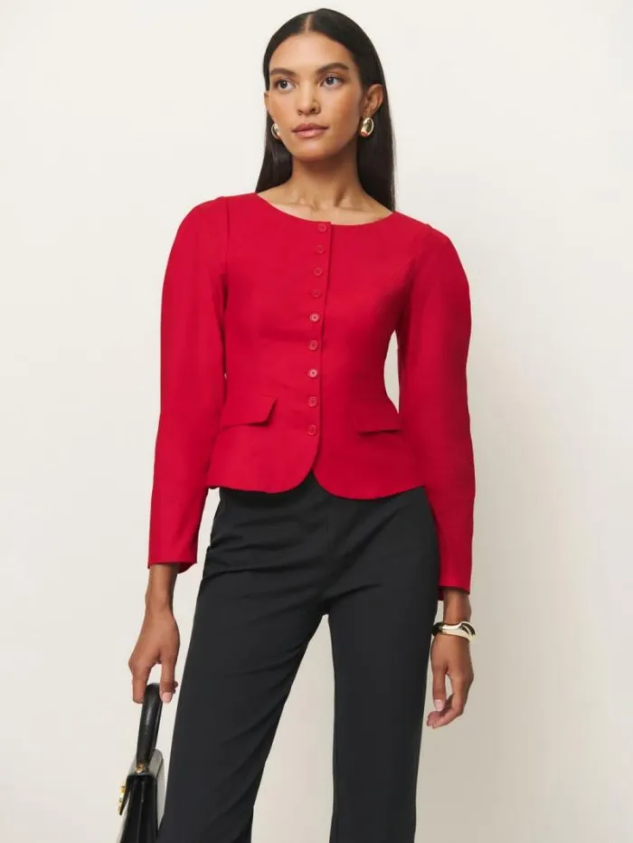 The Reformation Sarai Top Lipstick 8211 Clothing