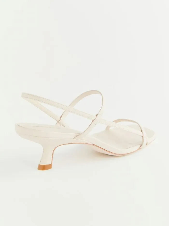 The Reformation Serenity Bare Sandal Almond Leather 8211 WeddingsShoes