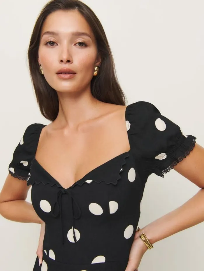 The Reformation Shyla Dress Moon Dot 8211 Clothing