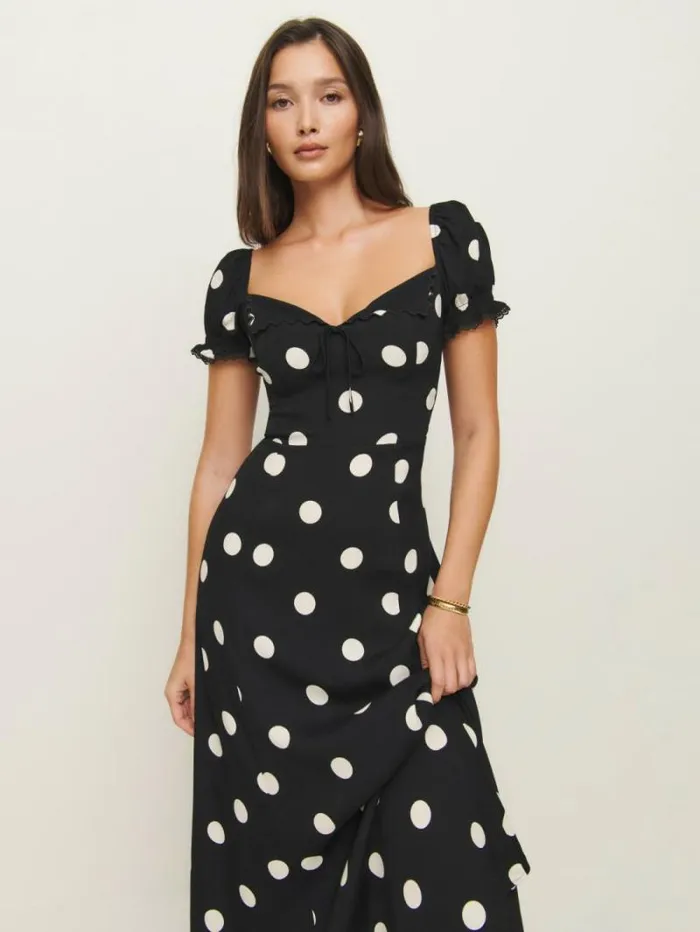 The Reformation Shyla Dress Moon Dot 8211 Clothing