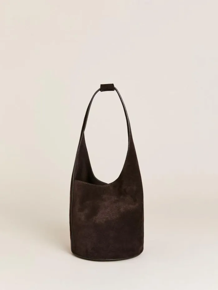 The Reformation Small Silvana Bucket Bag Boss Suede 8211 Bags