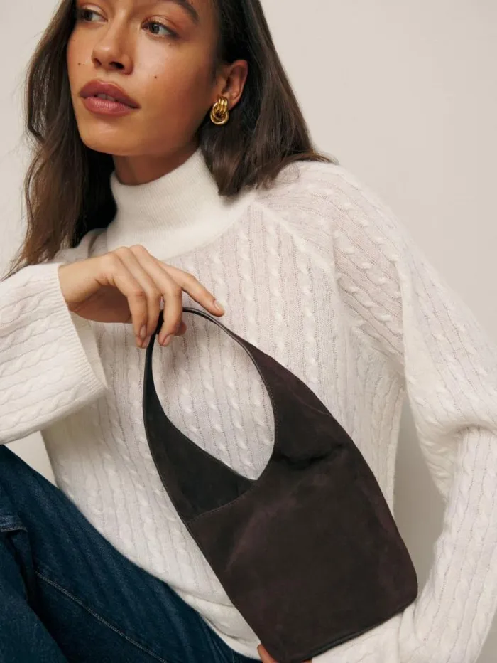 The Reformation Small Silvana Bucket Bag Boss Suede 8211 Bags