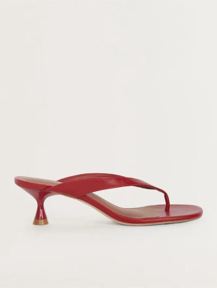 The Reformation Sophie Heeled Sandal Scarlet 8211 Shoes