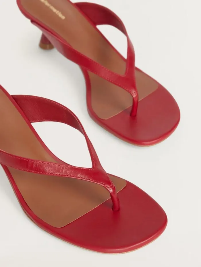 The Reformation Sophie Heeled Sandal Scarlet 8211 Shoes