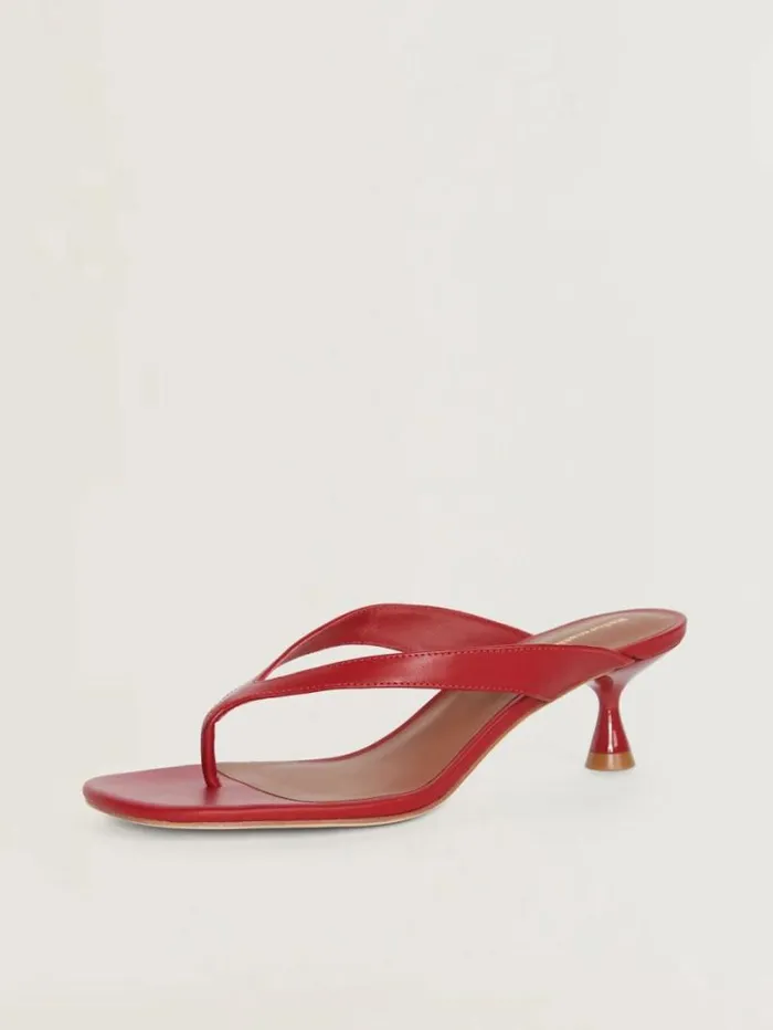 The Reformation Sophie Heeled Sandal Scarlet 8211 Shoes