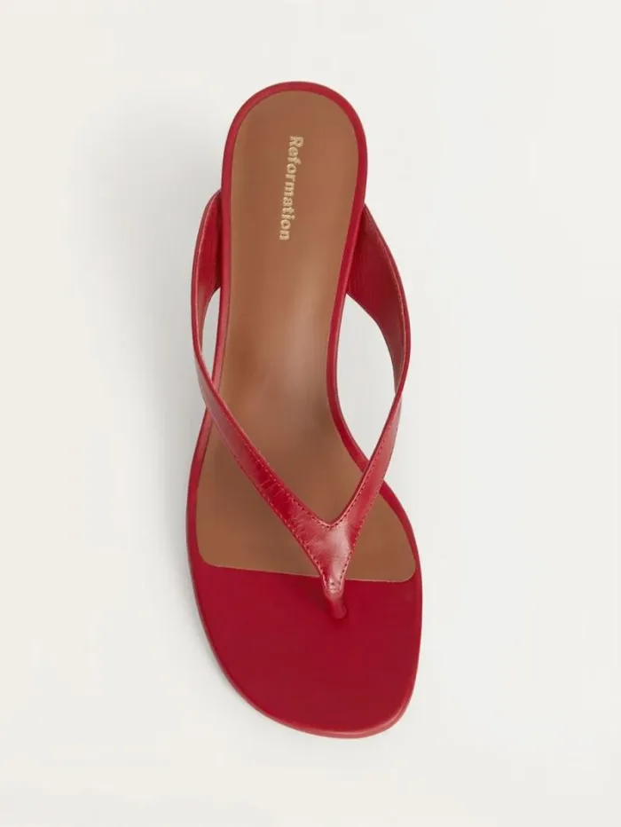 The Reformation Sophie Heeled Sandal Scarlet 8211 Shoes