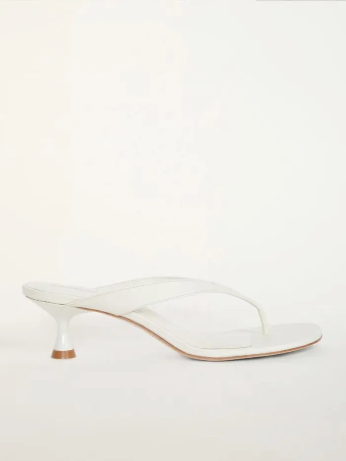 The Reformation Sophie Heeled Sandal White Leather 8211 Shoes