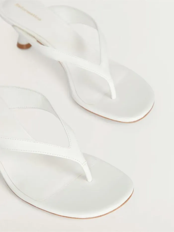 The Reformation Sophie Heeled Sandal White Leather 8211 Shoes
