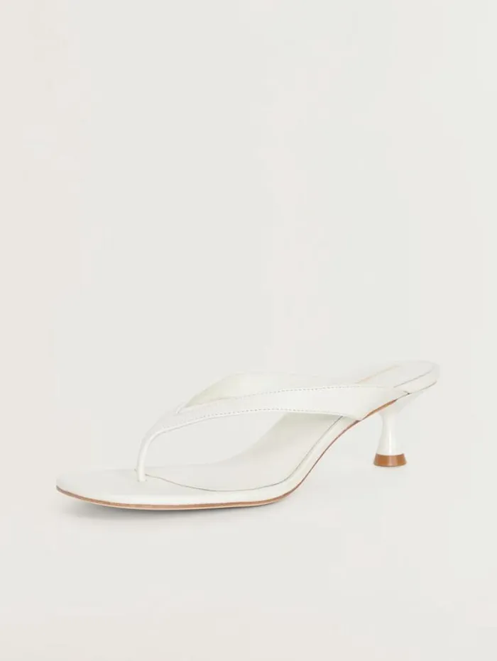 The Reformation Sophie Heeled Sandal White Leather 8211 Shoes