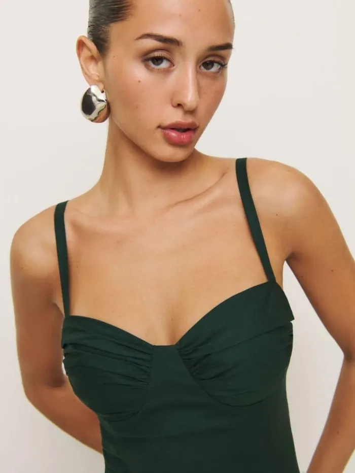 The Reformation Stormi Dress Forest 8211 Clothing