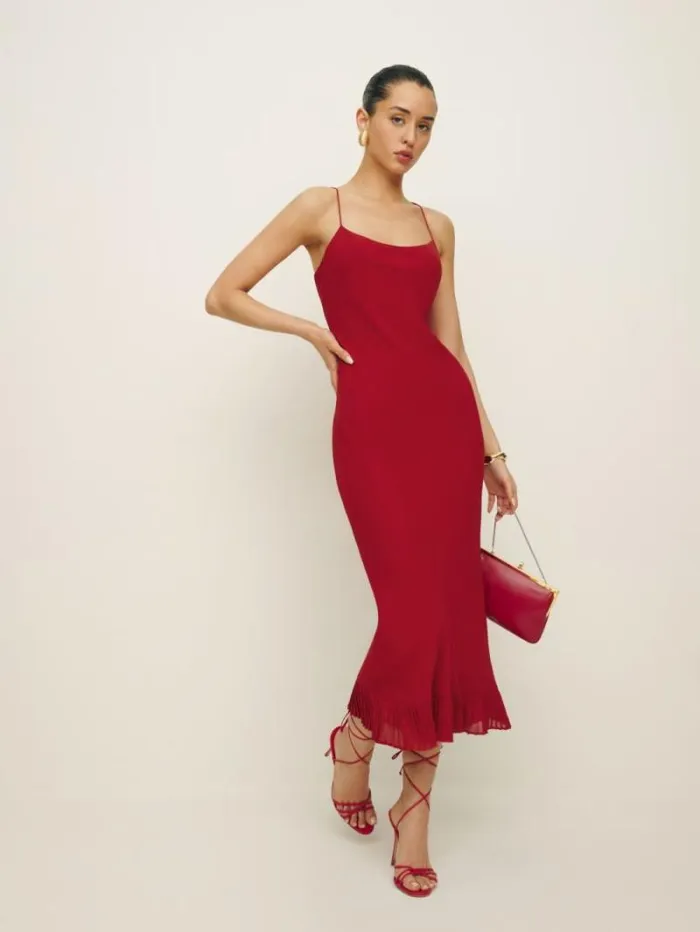The Reformation Suki Dress Sangre 8211 ClothingWeddings