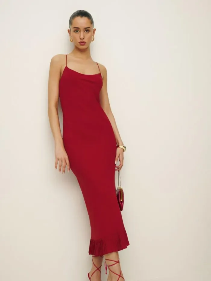 The Reformation Suki Dress Sangre 8211 ClothingWeddings
