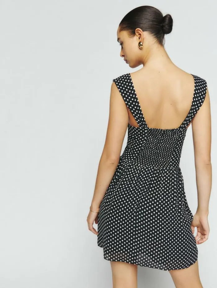 The Reformation Taiga Dress Caviar Dot 8211 Clothing