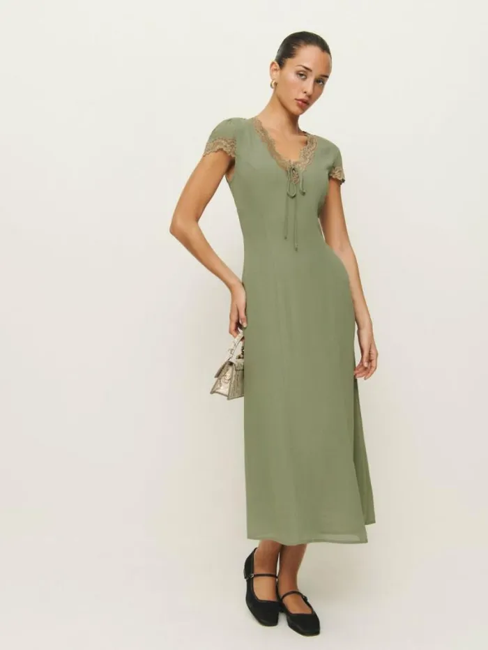 The Reformation Tiffie Dress Artichoke 8211 Clothing