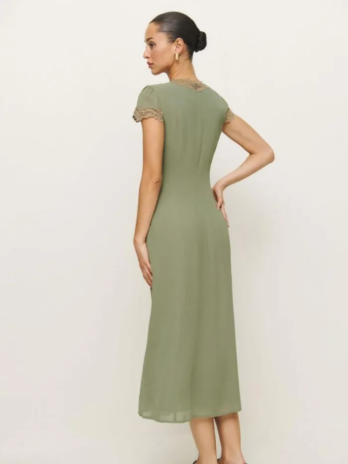 The Reformation Tiffie Dress Artichoke 8211 Clothing
