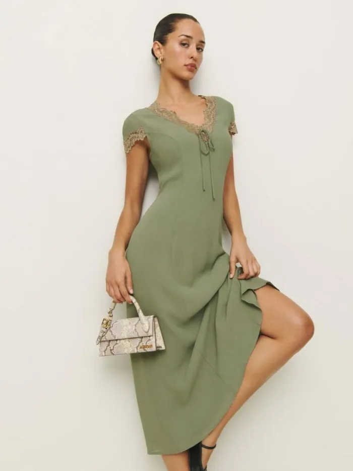 The Reformation Tiffie Dress Artichoke 8211 Clothing