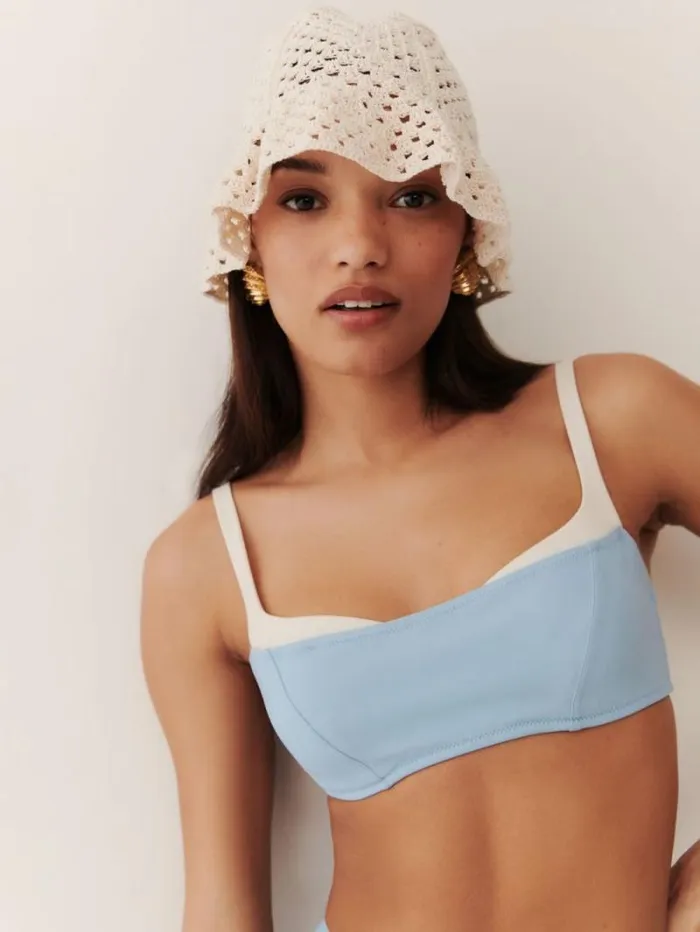 The Reformation Tossa Bikini Top Mineral 8211 Clothing
