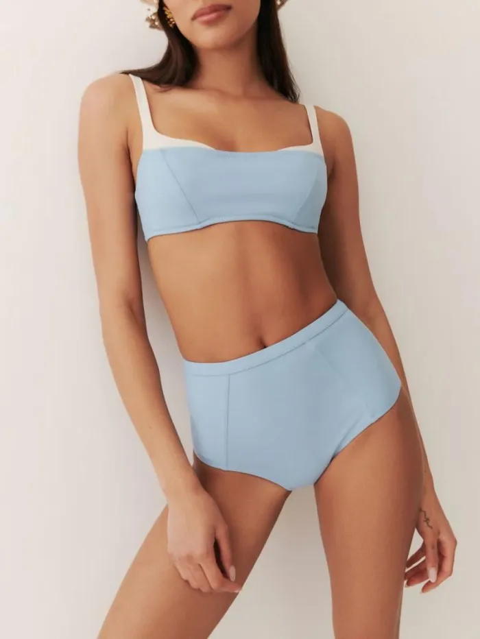 The Reformation Tossa Bikini Top Mineral 8211 Clothing