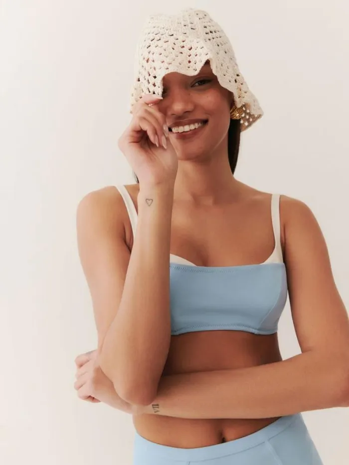 The Reformation Tossa Bikini Top Mineral 8211 Clothing