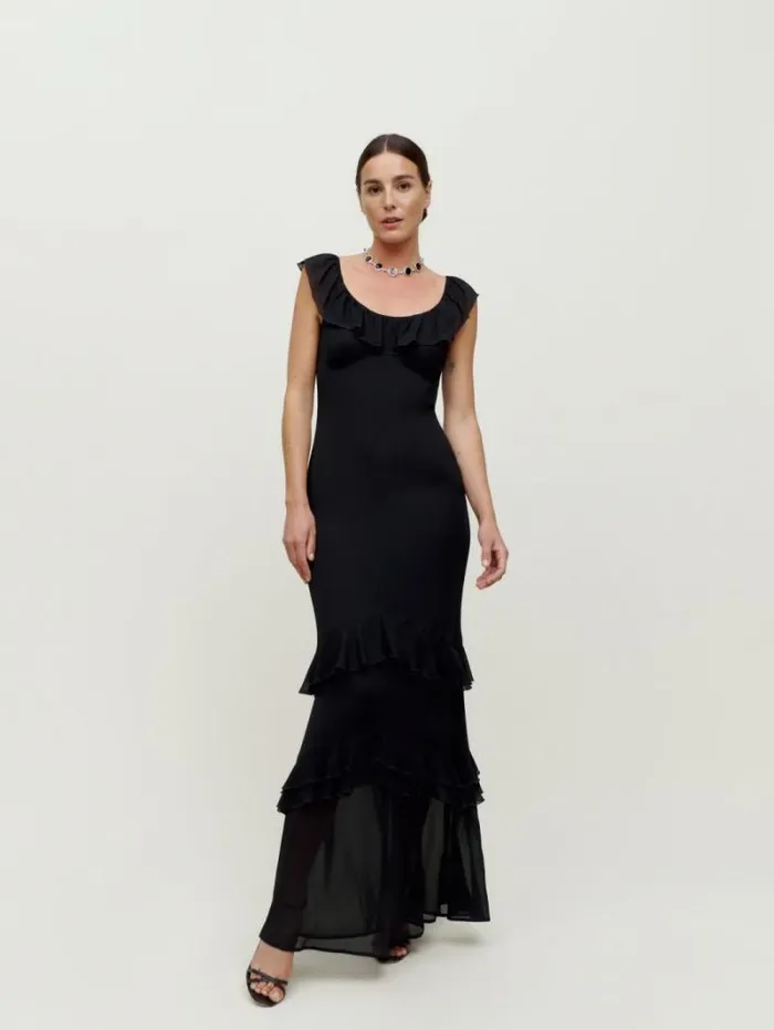 The Reformation Tripoli Dress Black 8211 Weddings