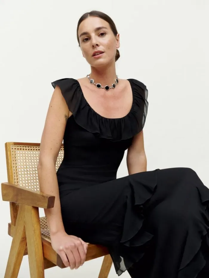 The Reformation Tripoli Dress Black 8211 Weddings
