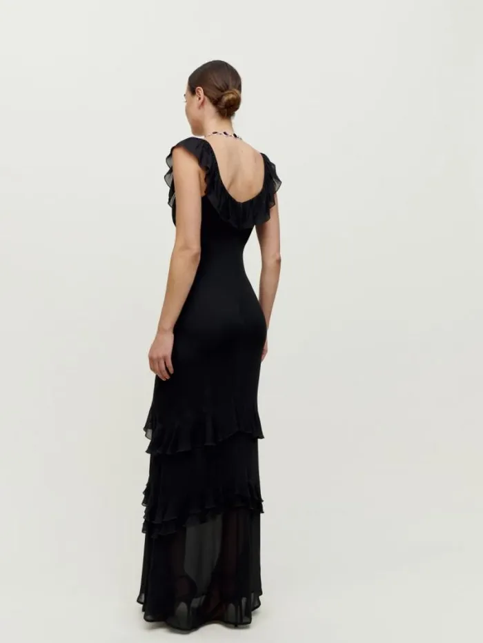 The Reformation Tripoli Dress Black 8211 Weddings