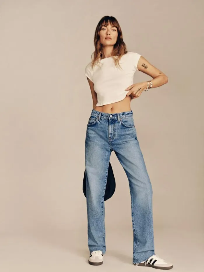 The Reformation Val 90s Mid Rise Straight Jeans Colorado 8211 Clothing